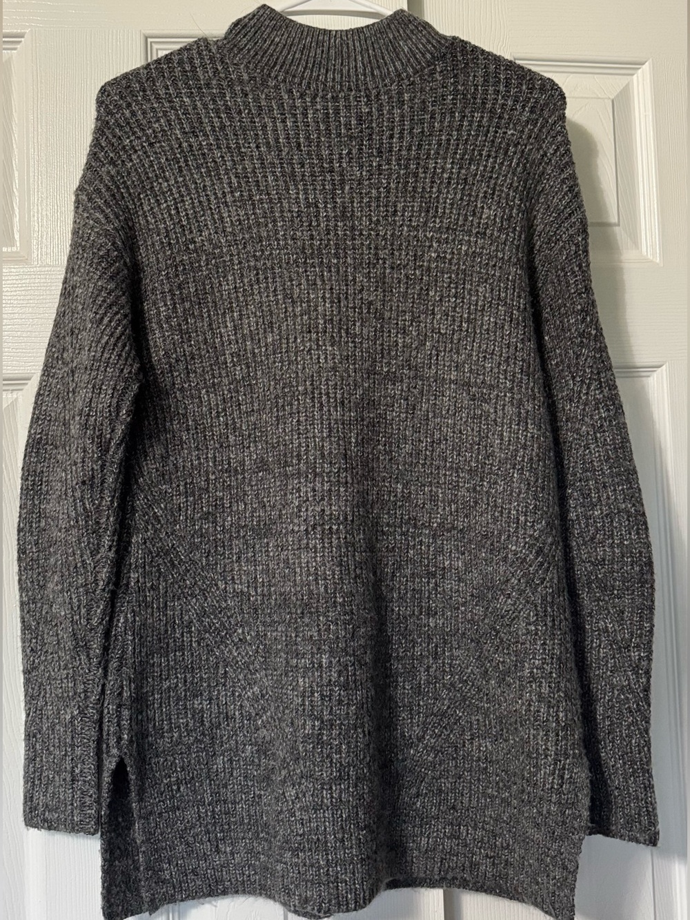 Old Navy Charcoal Gray Ribbed Mock Neck Sweater